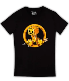 minecraft - creaper со стрелой на черной